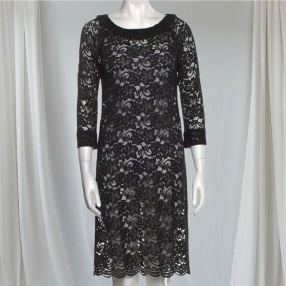DIANE vonFURSTENBERG Lace Black Dress, 10 - Picture 3 of 7